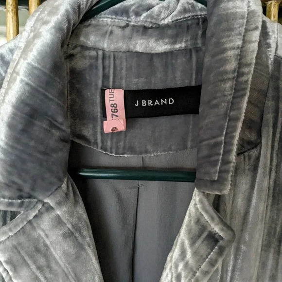J Brand Gray Velvet Duster Jacket Size S - Picture 3 of 6